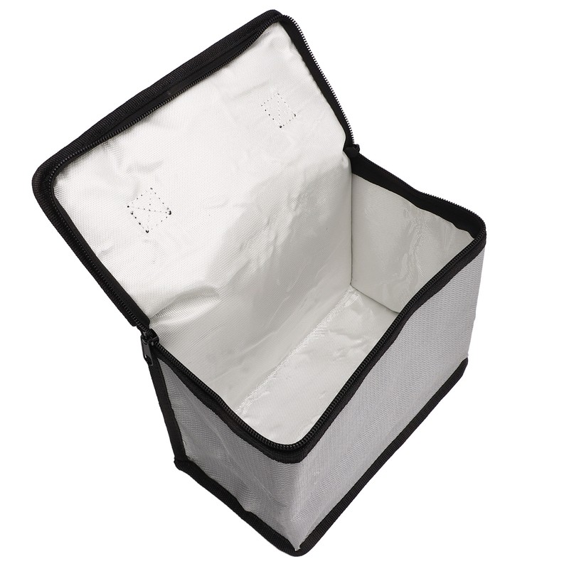 3PCS Lithium Battery Bag with Zipper Portable Fireproof Explosionproof Battery