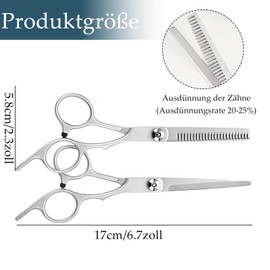 Professional Hairdressing Scissors Set Accessories, 9 Pieces Hair Cutting Scissors, Hairdressing Accessories, Hair Scissors for Family Hairdressing Salon, Haircut for Men and Women