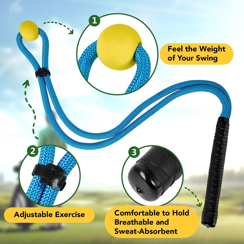 Golf Swing Trainer, Golf Swing Training Aid Rope Golf Swing