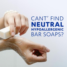 Grisi Neutral Hypoallergenic Bar Soap – Fragrance-Free & Dye-Free for Face & Body – Gentle Moisturizing Wash for Sensitive Skin – pH-Balanced Natural Cleanser – 3.5 oz | 6-Pack