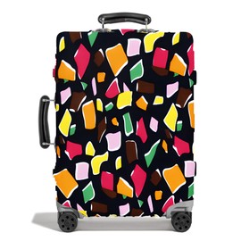 SUZEYEN Travel Luggage Cover for Suitcases 26-28 Inch, Elastic Suitcase Protector with Colorful Pattern, Durable Washable Anti-Scratch Elastic Travel Suitcase Cover, Fits Business & Vacation Trips