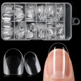 240pc Oval Gel Nail Tips Fake Nail Clear Press on Nail Acrylic Nail Tip
