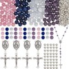 SUNNYCLUE 448Pcs Rosary Making Kits Rosary Charms Cross Charm Easter