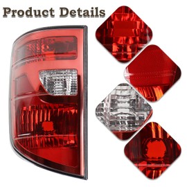 KAMDKI A Pair Tail Light Assembly Fit for 2009-2014 Honda Ridgeline Rear Light Left Driver and Right Passenger Side Rear Lamp W/o Bulbs USA Type 33501SJCA11 HO2819140 33551SJCA11 HO2818140