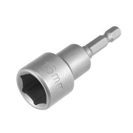 Sourcingmap 1/4" Quick-Change Hex Shank 16mm Magnetic Nut Setter Driver Drill Bit, 65mm Length, Metric