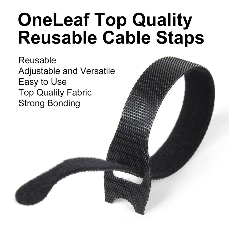 OneLeaf 110 pieces cable ties, resealable, 12 x 200 mm,