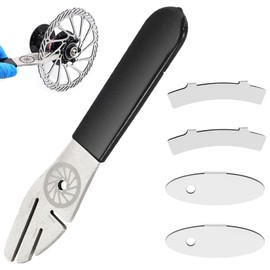 GIONAR Set of 5 Stainless Steel Bicycle Brake Discs Adjustment Tool Set, Bicycle Brake Discs Adjustment, Brake Piston Reset and Derailleur Hanger Straightening Tool, Perfect for Road Bikes, Mountain