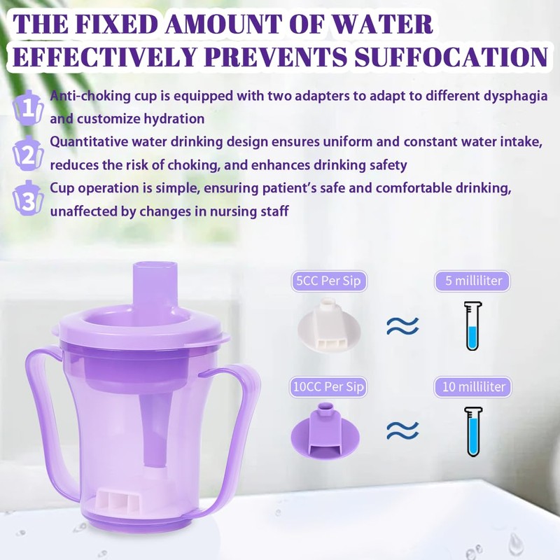 Ehucon dysphagia regulating drinking cup for elderly with difficulty swallowing,with