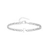 TOLOWOBK Men's Bracelet with Letters, Silver Stainless Steel Curb Chain