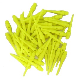 Tufflex III Extra Strong 2BA 3/16" Thread Soft Tip Dart Points Neon Yellow 100-1000 Packs Plus USA I Love Darts Bracelet (Neon Yellow, 250 ct.)