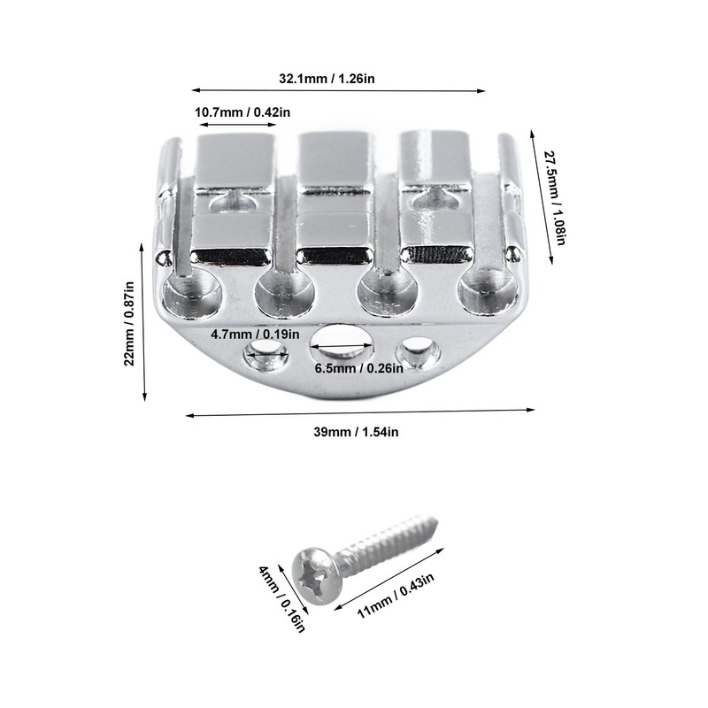 Headless Bass String Lock Metal Portable Bass String Locking Nut