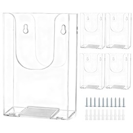 GAESHOW 5PZ Porta Volantini da Parete Formato A6, Portadocumenti a Parete, Porta Opuscoli in Acrilico, Espositore Porta Depliant da Tavolo Trasparente, per Volantini, Menu e Opuscoli