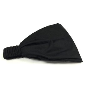 Bowbear Women Solid Wide Elastic headband, Black