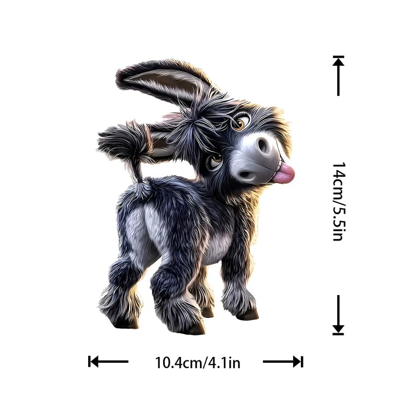 UWNVO Farm Animal Auto Stickers Donkey Waterproof Vinyl Art F067