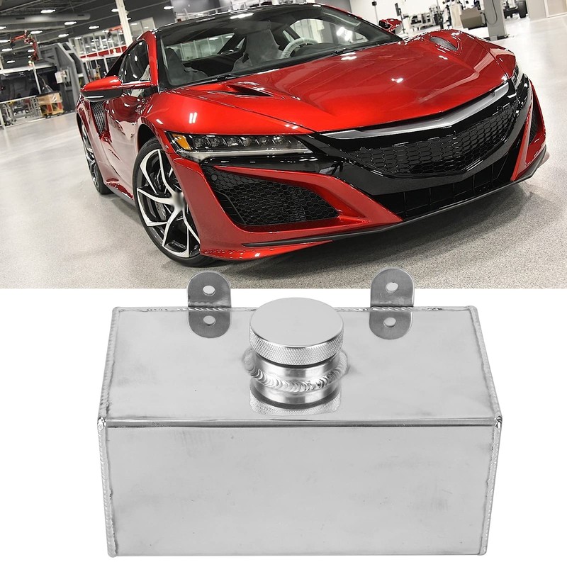 Universal Aluminum Washer Reservoir 2L Aftermarket Replacement Bottle Polished Intercooler