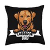 Labrador Dad Foxred Lab Redfox Labrador Retriever Fox Red Throw