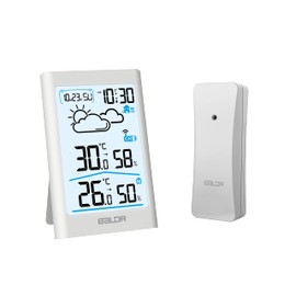 Wireless Digital Weather Station LCD by EssentialPRO With Indoor and Outdoor Temperature and Humidity Sensor | Digital Thermometer Hygrometer With Calendar Display, Time, Alarm, Snooze Function, Barometric Pressure And Weather Forecast | Backlight LCD Di