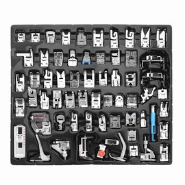 YEQIN 62pcs Domestic Sewing Machine Presser Foot Feet Set Multi-Functional Presser Foot Set for Singer, Brother, Janome,Kenmore, Babylock,Elna,Toyota,New Home, Etc