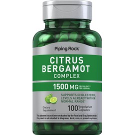 Piping Rock Citrus Bergamot Extract 1500mg | 100 Capsules | Complex Supplement | Vegetarian, Non-GMO, Gluten Free