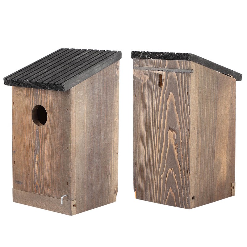 Hanging Wooden Bird House DIY Breeding Parrots Bird Nesting Box