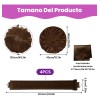 6pzs Curly Ondas En Cabello Rizos Sin Calor Tubo+gorro Satin