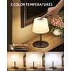 EZVALO Outdoor Cordless Table Lamp, IP65 Waterproof 4500mAh Rechargeble Shower