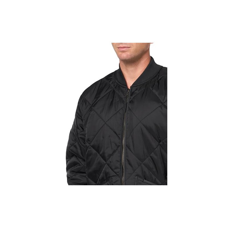 Diamond Quilted Jacket, BLACK, M