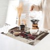 Red Truck Placemats Set of 6,Christmas Tree Waterproof Non-Slip Washable