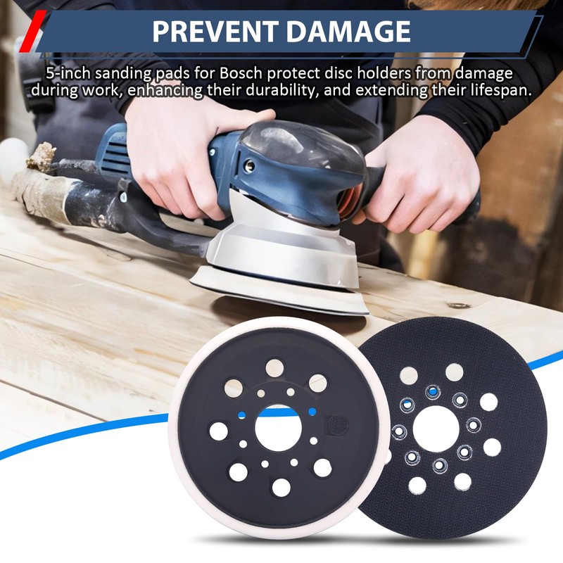 RUIHONGV 5 Inch Sander Pad for Bosch,2 Pack Hook-and-Loop Sander