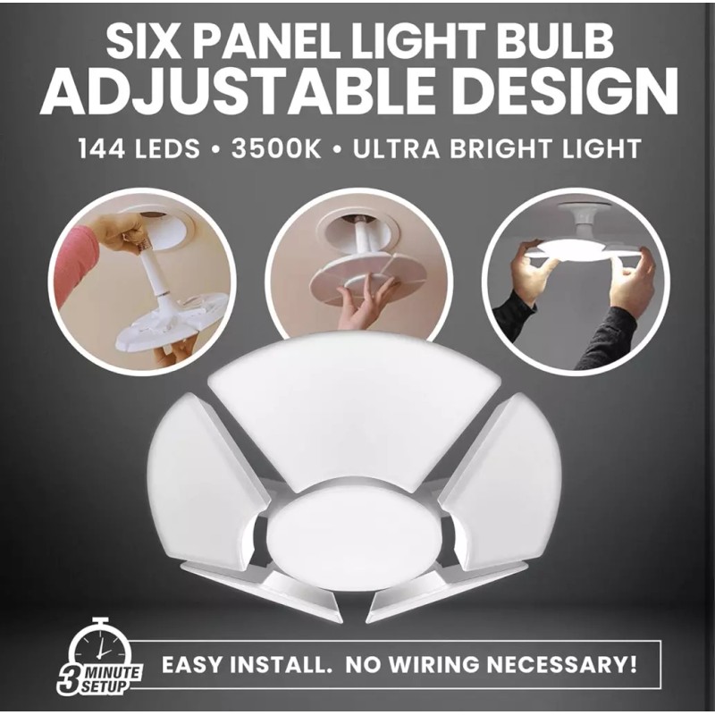 Bell Howell Hex Bulb E26 LED Garage 6 Panel Shop