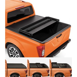 TIPTOP Soft Tri-Fold Tonneau Cover Truck Bed for 2005-2025 Frontier & 2009-2012 Suzuki Equator 5ft Bed (59.5") | TPX3 |for Models with or Without The Deck Rail System|