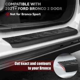 REFORM DESIGN Door Sill Guards Protectors Compatible with 2024 2023 2022 2021 Ford Bronco 2 Door, 2 PCS TPE Solid Door Edge Entry Cover Interior Accessories (‎for Bronco 2 Door)