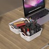 12 Packs Small Plastic Desktop Storage Basket, Mini Baskets, White
