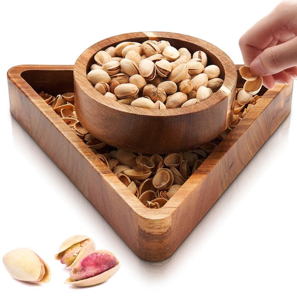 Tioncy Pistachio Snack Bowl with Shell Storage Magnetic Hold Double