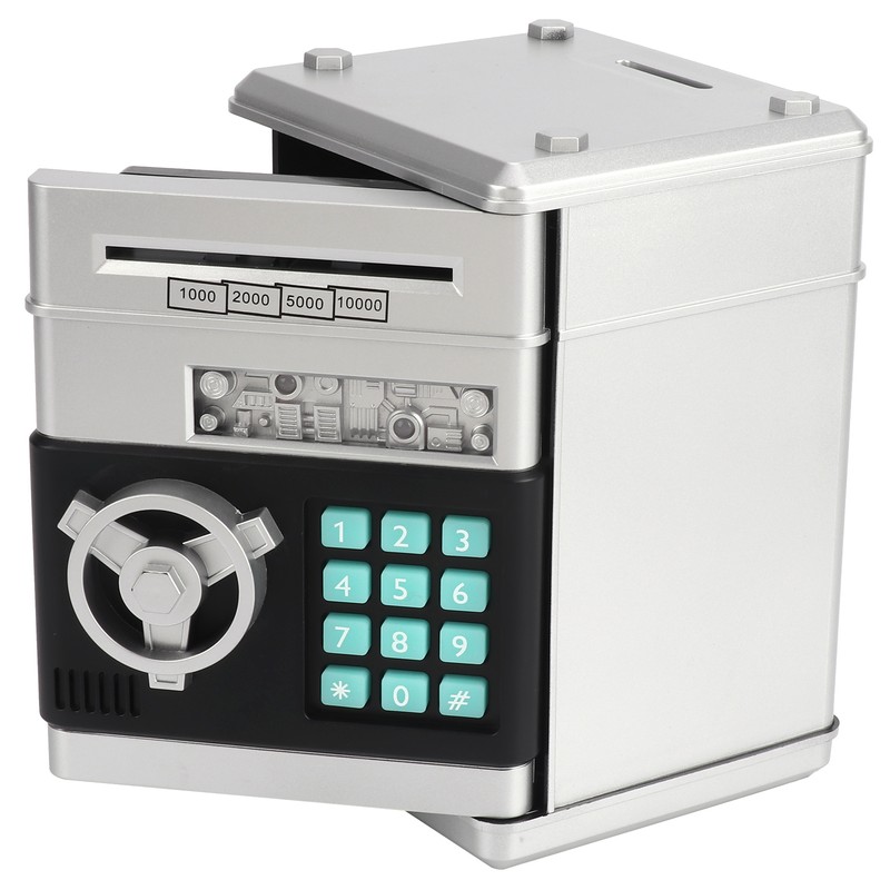 Electronic Piggy Bank Simulation ATM Password Money Box Cash Coins