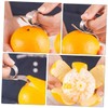 iplusmile 1Set Ergonomic Stainless Steel Orange Peeler Rustproof Citrus Peelers