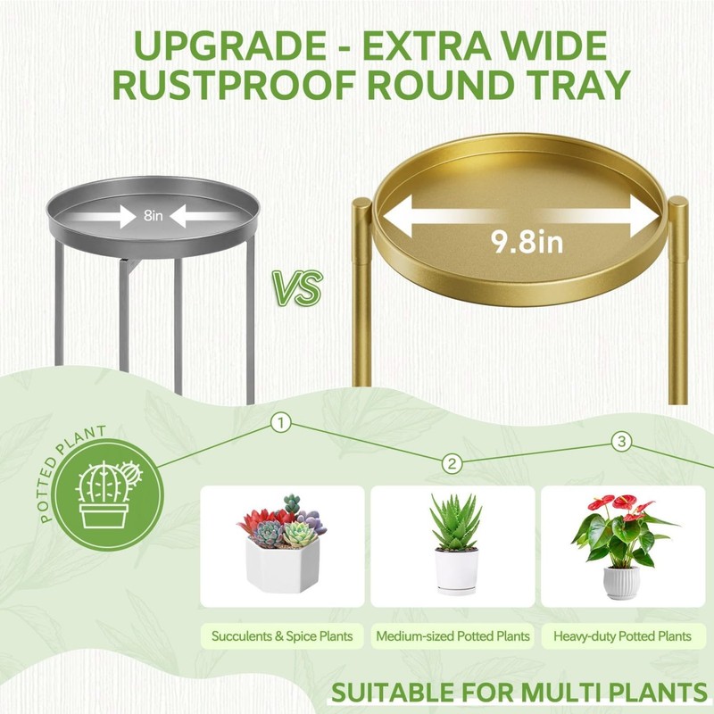 iDavosic.ly 6 Tier Large Plant Stand Indoor, 10 Inch Wide