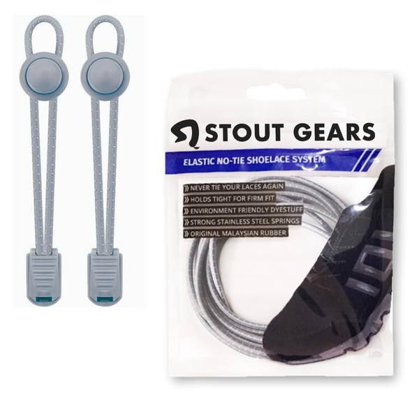 StoutGears Reflective No Tie Shoelaces Lock System - Elastic Shoelaces