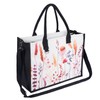 JIATEMET Large Canvas Travel Tote Bag for Women, Floral Shopping