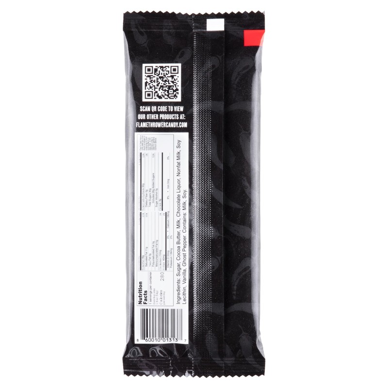 Ghost Pepper Chocolate Bar, Milk Chocolate Made with Real Ghost