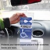 JUSTTOP Handicap Parking Placard Holder, 11.6"×5" Ultra Transparent PVC Disabled