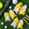 WILLBOND 10 Pieces Baseball Hair Bows 6.5 Inch Large Softball