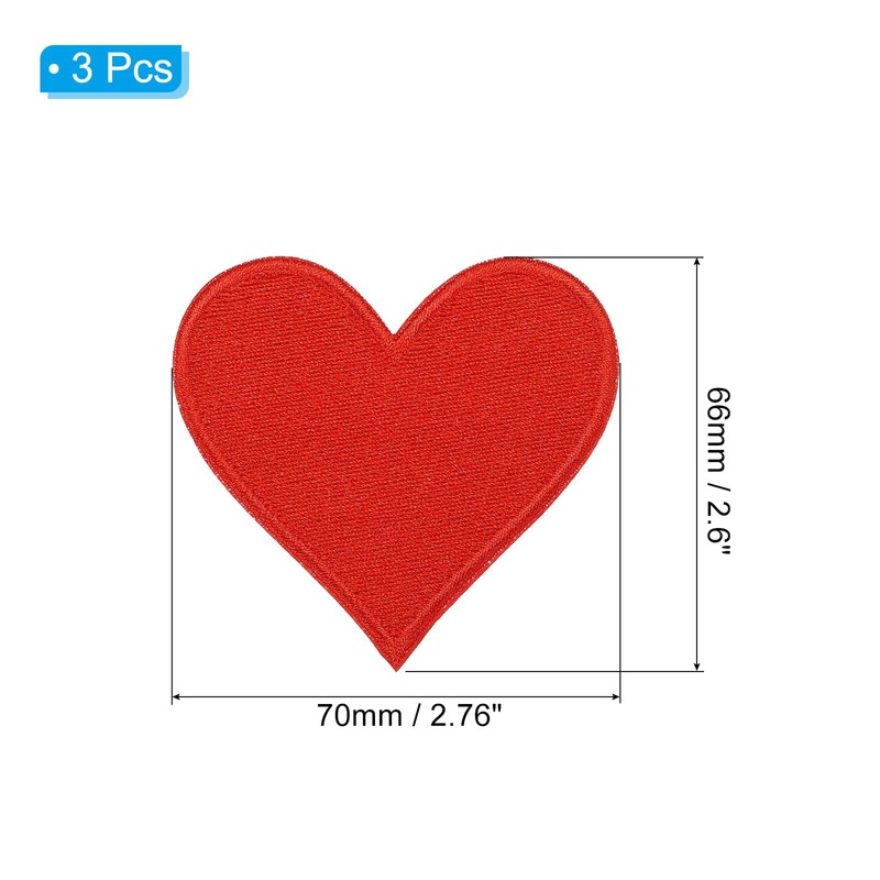 PATIKIL 3 Pcs Iron On Patch Heart Embroidered Patch for