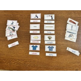 Montessori Language Arts ANTONYMS Matching Card Set Educational Materials