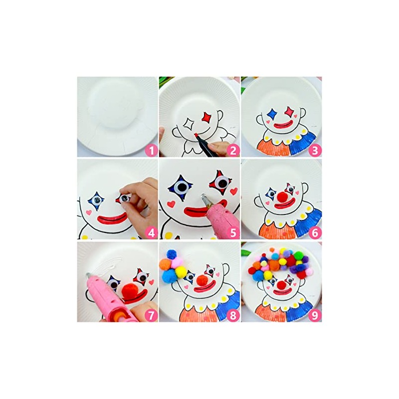 Bundooraking Pom Poms, 0.4inch (1cm), 2000pcs White for Crafts