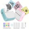 Portable Thermal Printer, 1 Set USB Charging Mini Printer, Small Pocket