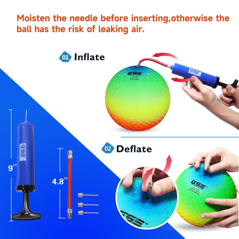 GSE Games & Sports Expert 8.5" Rainbow Inflatable Playground Balls