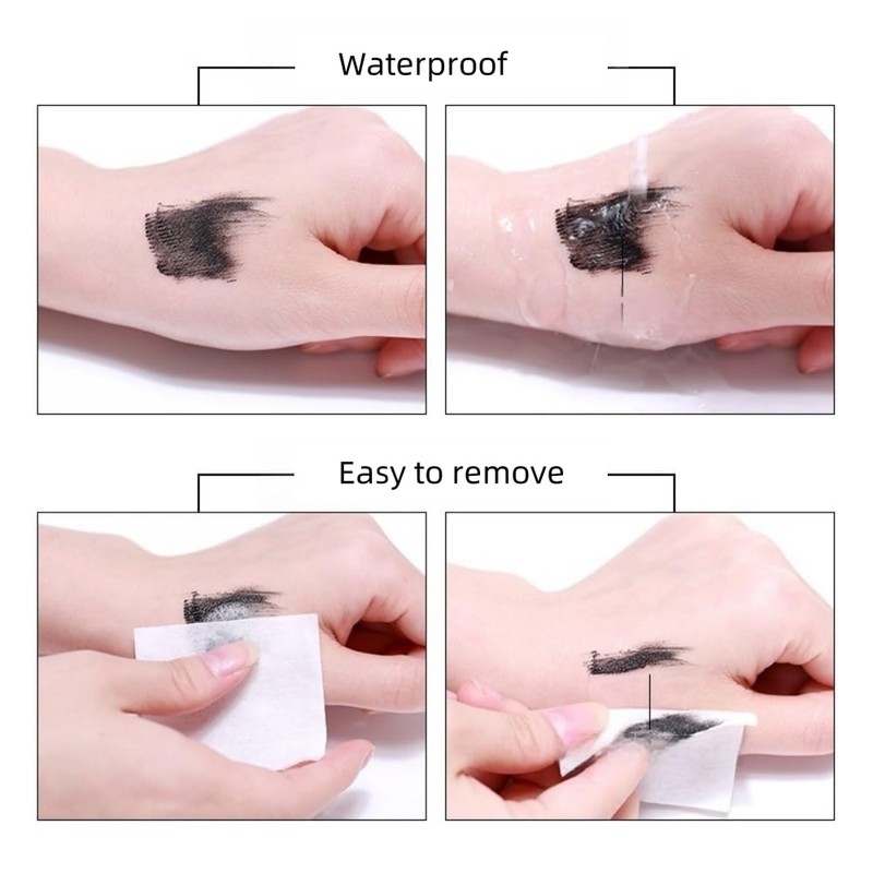 Black Mascara with Comb Brush Separates Lashes for Definition, Waterproof,