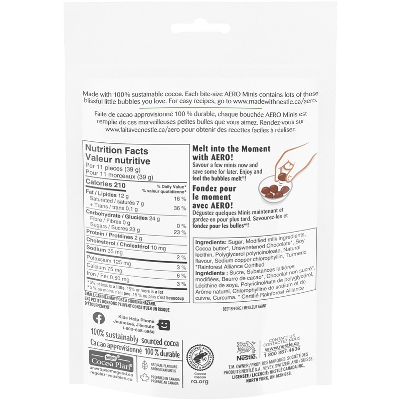 AERO Bubbles Peppermint, 135g Pouch