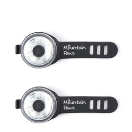 Mountain Paws Dog Collar Safety Light, 4 Colour Modes & Flash Mode (2-Pack)